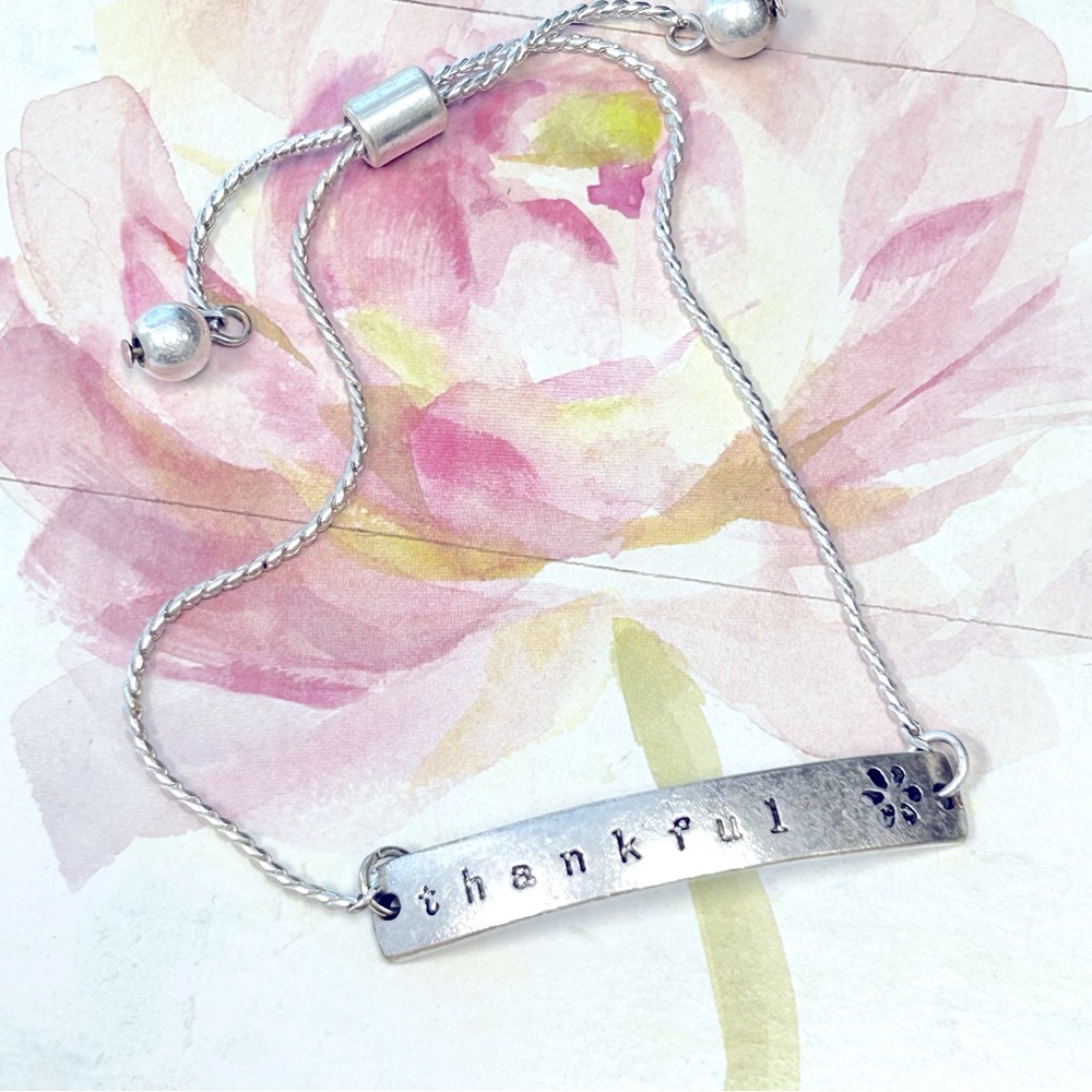 Silver Thankful Bracelet